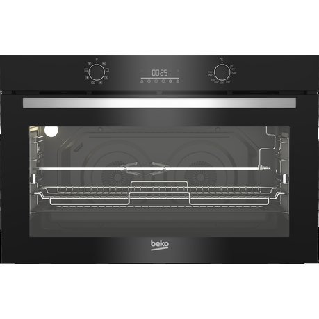 Beko 90cm Twin Fan Oven Black - BBWMT2290XS - HH-BEK-BBWMT2290XS