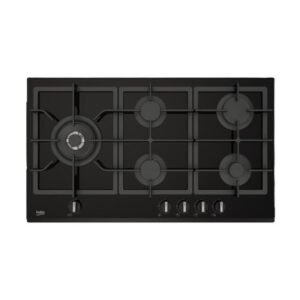 Beko 90cm Gas on Glass Hob Black - NACM90BQ - HH-BEK-NACM90BQ