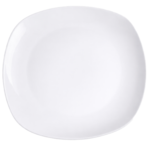 Plate 10.5" White Square Porc