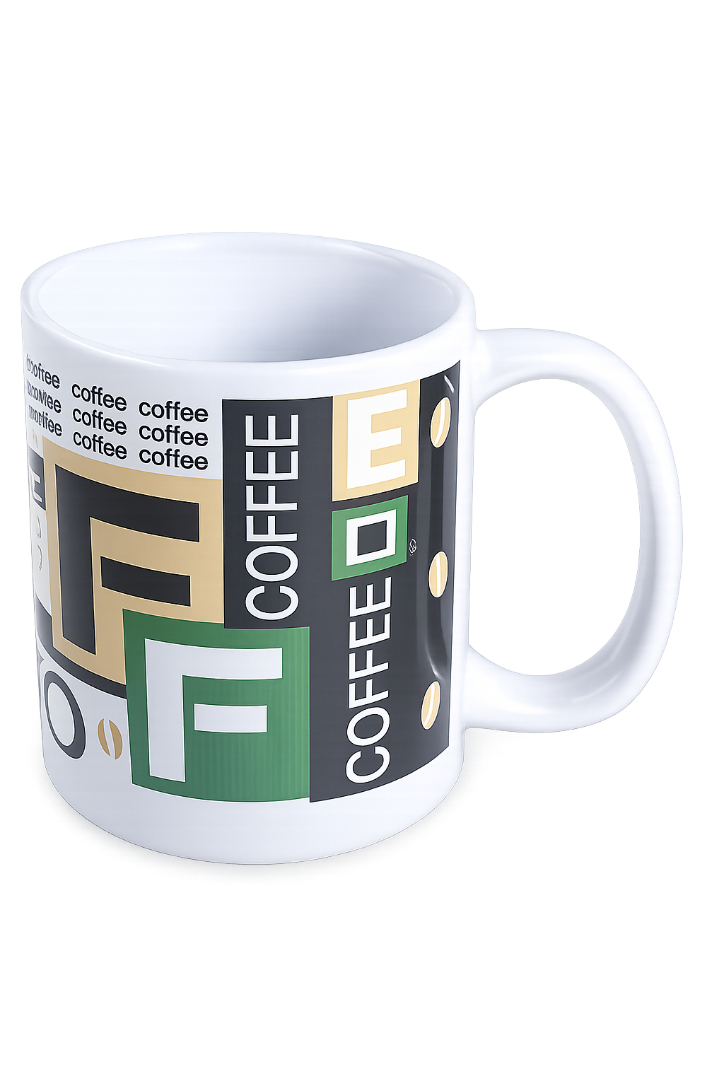 Mug 11oz Porcelain Glaze Coffee Block