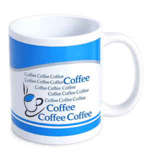 Mug 11oz Porcelain Glaze Coffee Design
