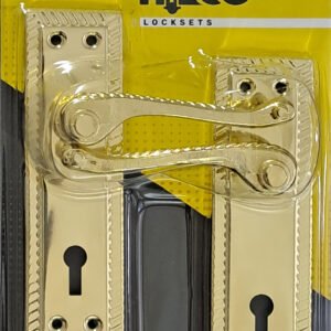 Lockset Alco Georgian Sabs Brass 6" - F01915
