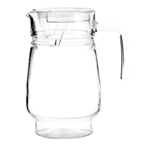 Jug 2ltr Glass, With Lid - F02825