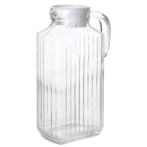 Jug 1.6ltr Glass Rectangular With Lid - F02826