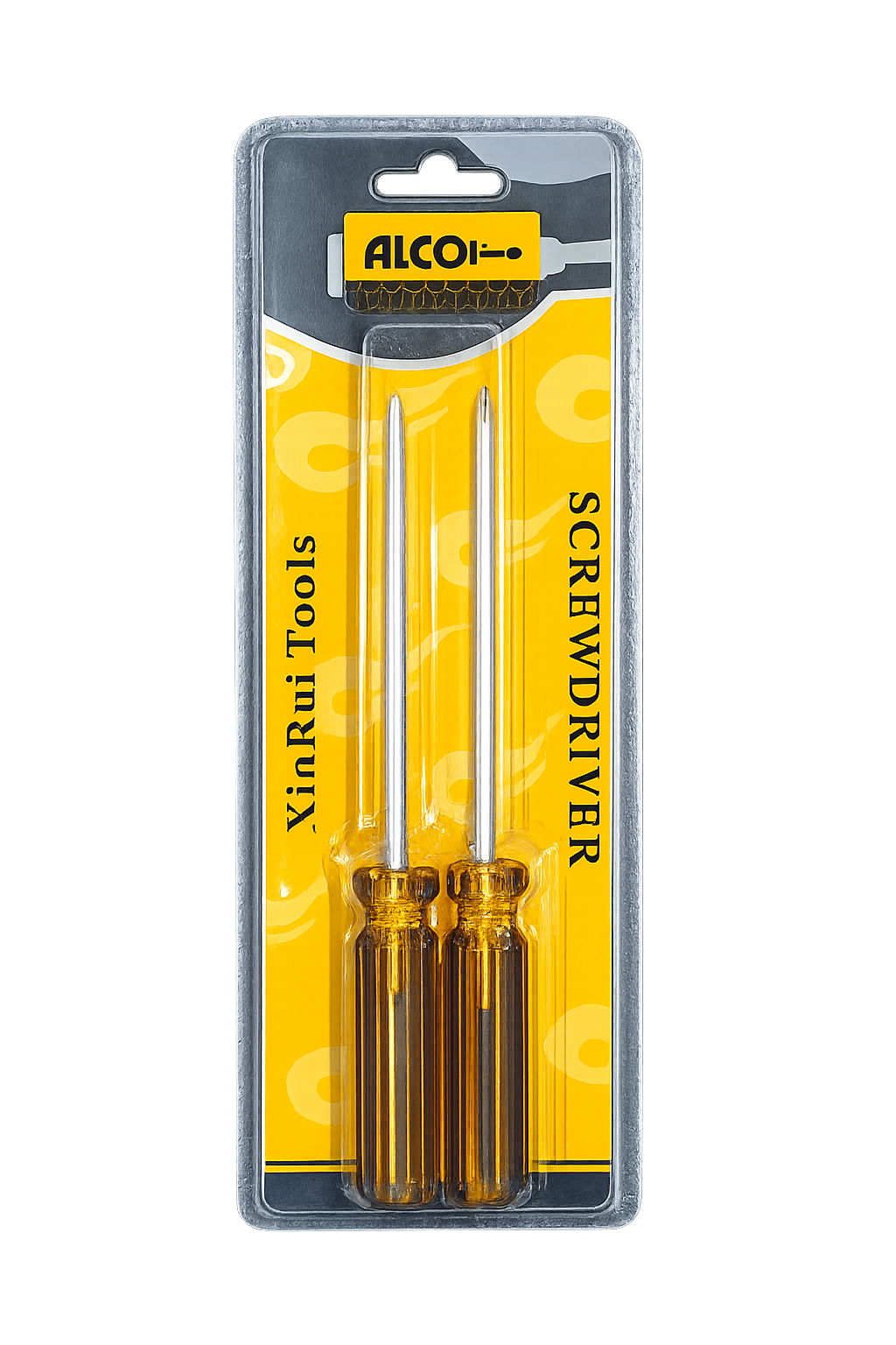 Screw Driver 2pc Long Carded - F03014