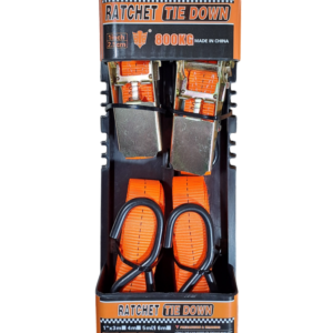 Ratchet Tie Down 2pc 5mx2.5cm 800kg Imp - F03164