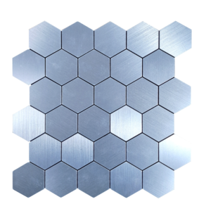 Mosaic Stick On Honeycomb Silver - F03191