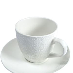 Cup & Saucer Set White - F03485