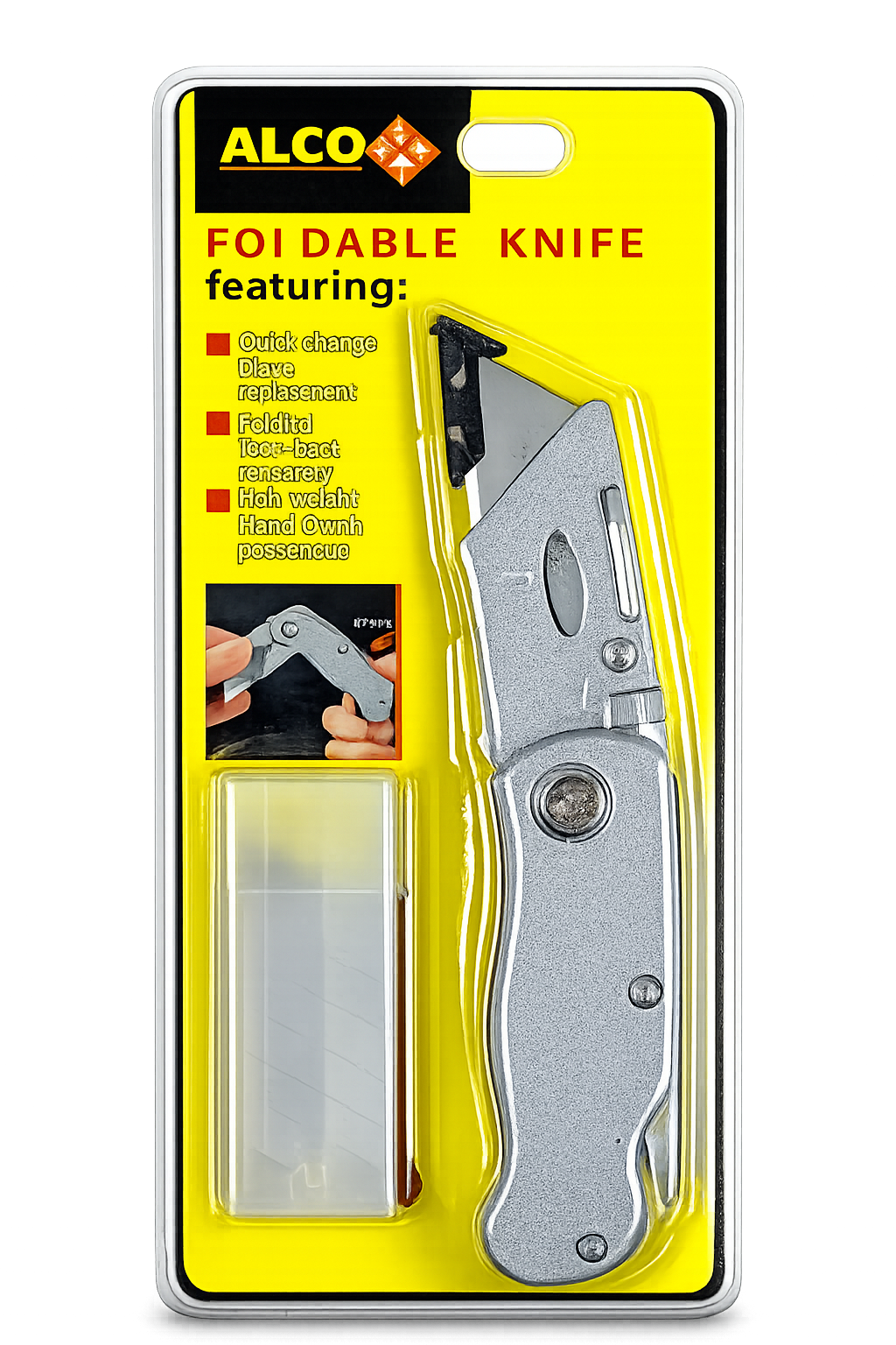 Utility Knife Fold Up, Blades Aluminuim - F03503