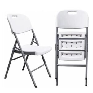Chair Folding White Heavy Duty Metal