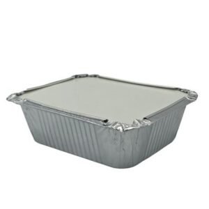 Foil Container 22x16cm 10pc+paper Lid - F02785