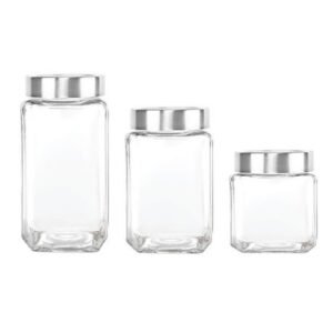 Container Glass Plus Lid 3pc Set - F03841