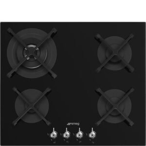 Smeg 60cm Black Gas Hob Classica Aesthetic