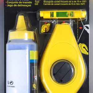 Chalk Line 15M Plastic Case + Powder + Leveler