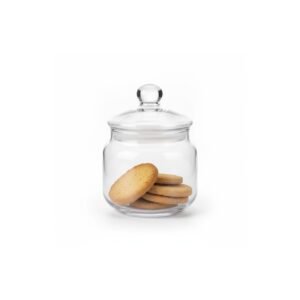 Biscuit Barrel Clear With Lid- 500Ml