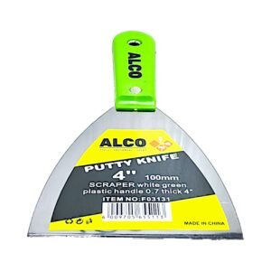 Scraper Plastic Handle Green (Putty Knife) 4-Inch - 100MM