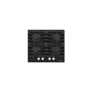 Elba 60cm Black 4 Burner Gas On Glass Hob