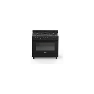 Elba 90cm Stainless Steel Black Glass Electric Multifunction Oven - 02/