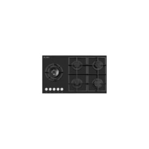 Elba 90cm Black 5 Burner Gas On Glass Hob - TRI