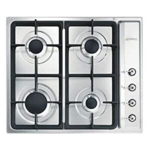Smeg 60cm Ultra Low-Profile Gas Hob, 4 Gas Burners (Stainless Steel) PS60GHC