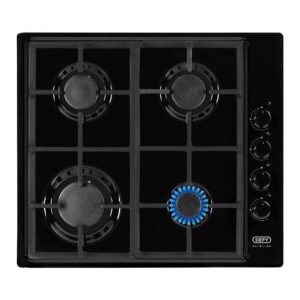 Defy 60cm Slimline Black Gas Hob Side Control DHG132