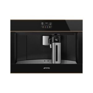 Smeg 60x45cm Compact Coffee Machine (Black Glass & Copper) CMS4604NR