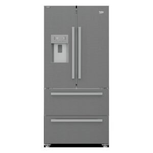 Beko 84cm 530L French Door Fridge, Inox, EverFresh+ GNE60532DX