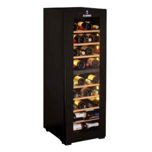 Swiss 526mm Satin Black Dual Zone Wine Cooler