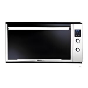 Elba 90cm Stainless Steel Black Glass Electric Multifunction Oven