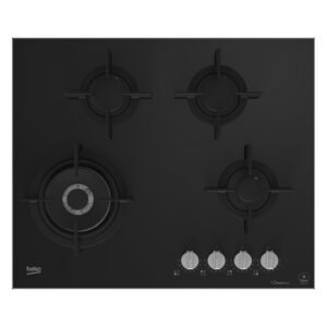 Beko 65cm Gas on Glass Black Hob MACM118