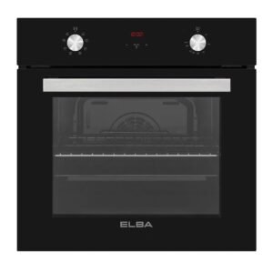 Elba 60cm Black Multifunction Electric Oven with Glass Finish
