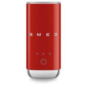 Smeg 600ml Multifunction Milk Frother, Glossy Red (hot & cold frothing, 6 programmes) MFF02RDEU