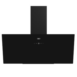 Defy 90cm Inclined Hood Black Glass DCH900B