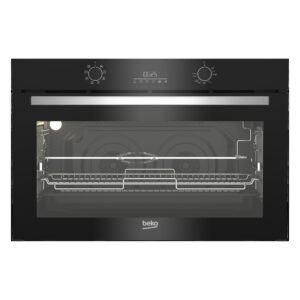 Beko 90cm Twin Fan Oven Black BWMT12300XS