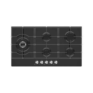 Midea 90cm Gas Hob - Black Glass 90GP095