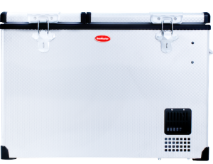SnoMaster 56L Dual Compartment Stainless Steel Fridge/Freezer 12V DC + 220V AC SMDZ-CL56D